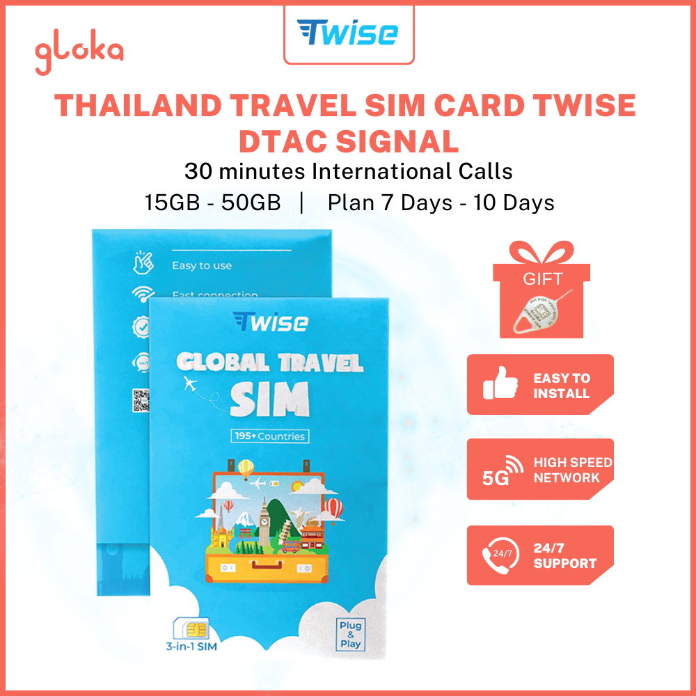 Thailand Travel Sim Card Twise DTAC Signal