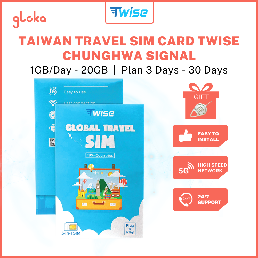 Taiwan Travel SIM Card Twise Chunghwa Signal, 3 Days - 30 Days