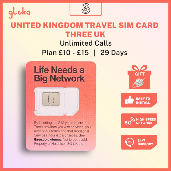 United Kingdom Travel SIM Card Three UK