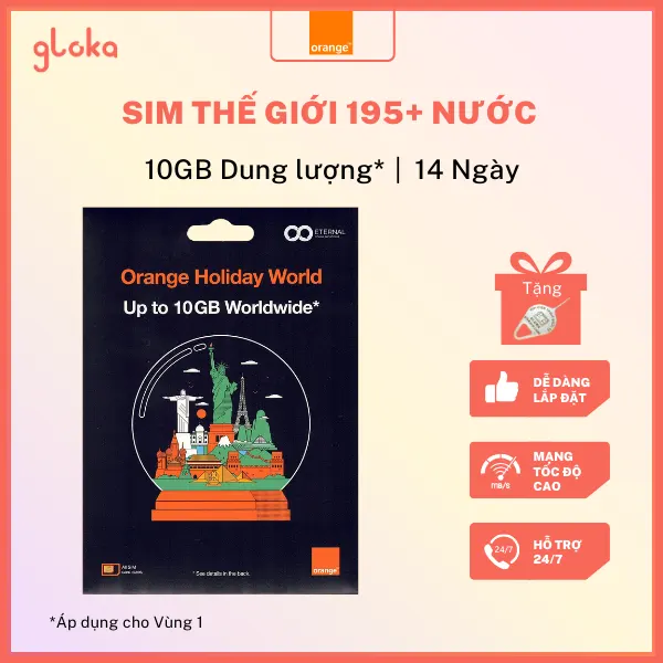Sim Quốc Tế 195 Nước Orange Holiday World